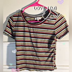 LOVE J (M) CROP TOP TEE COLORFUL